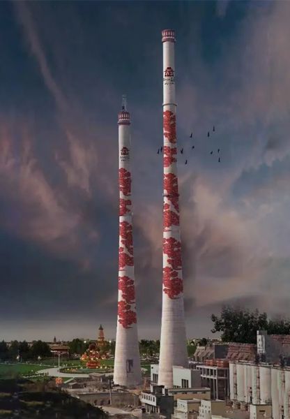 煙囪美化、煙囪彩繪