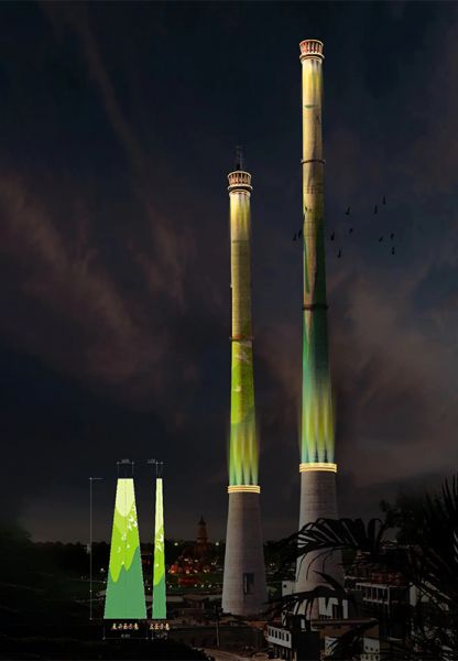 煙囪美化、煙囪彩繪