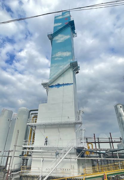 煙囪刷航標(biāo)、煙囪刷涂料