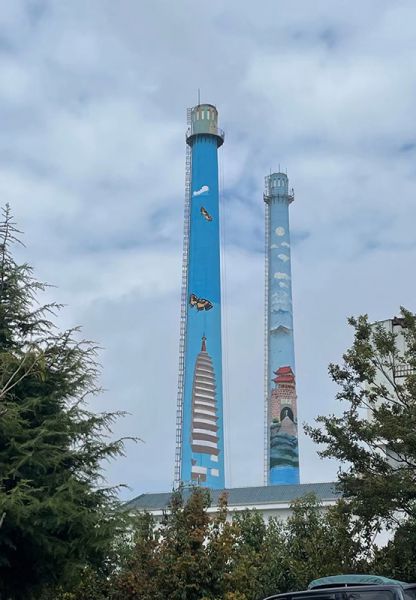 煙囪刷航標(biāo)、煙囪刷涂料