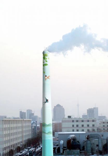 煙囪刷航標(biāo)、煙囪刷涂料