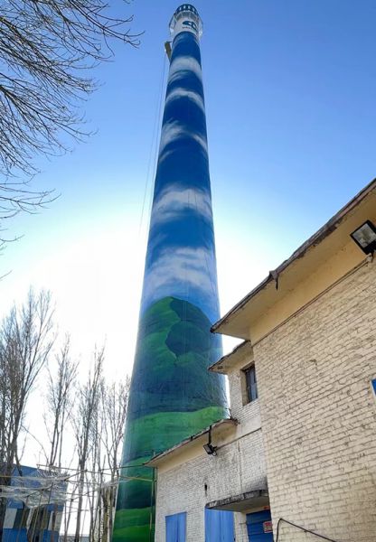 煙囪刷航標、煙囪刷涂料