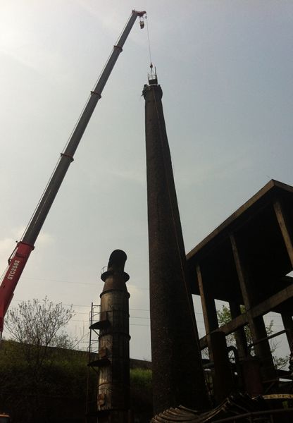 煙囪拆除，水塔拆除