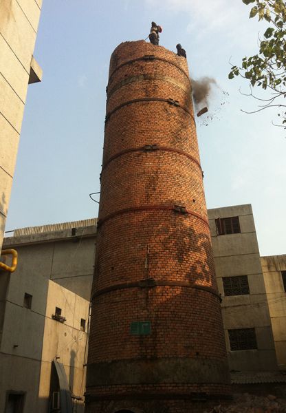 煙囪拆除，水塔拆除