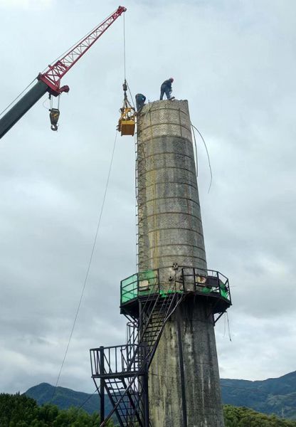 煙囪拆除，水塔拆除