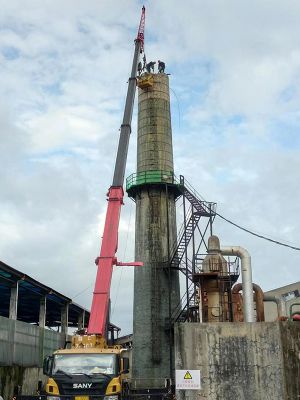 煙囪拆除，水塔拆除